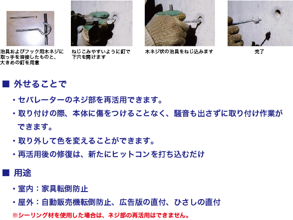 ヒットコンの外し方