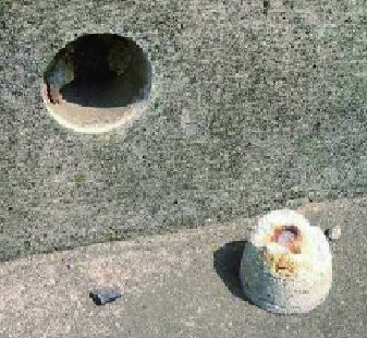 モルタルの剥落